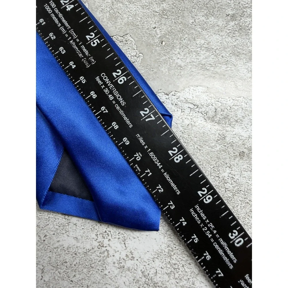 Countess Mara Tie Mens One Size Blue Polyester Satin Classic Pointed Necktie